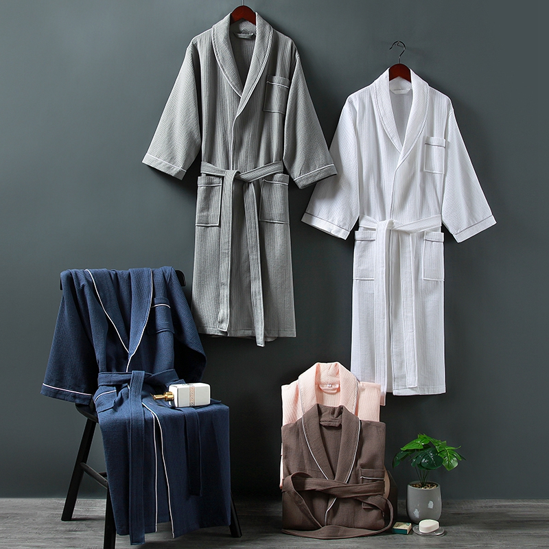 Liten våffelsjalkrage i 100 % bomull med passpoal badrock Liten våffelsjalkrage i 100 % bomull med passpoal badrock