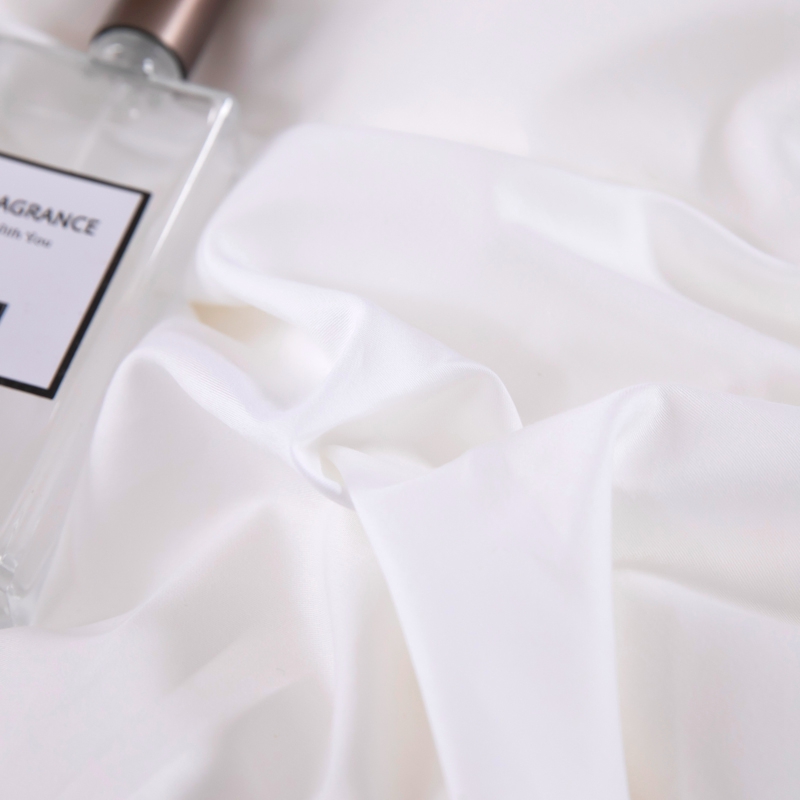 6080S 400TC 100% Bomull Satin Vanligt vitt hotellsängset 6080S 400TC 100% Bomull Satin Vanligt vitt hotellsängset