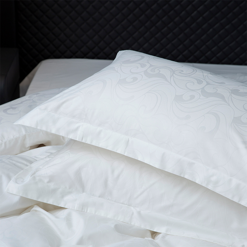 Ny Jacquard 100% Bomull Satin Vit Hotell Linne Sovrum Sängkläder Lakan Set Ny Jacquard 100% Bomull Satin Vit Hotell Linne Sovrum Sängkläder Lakan Set