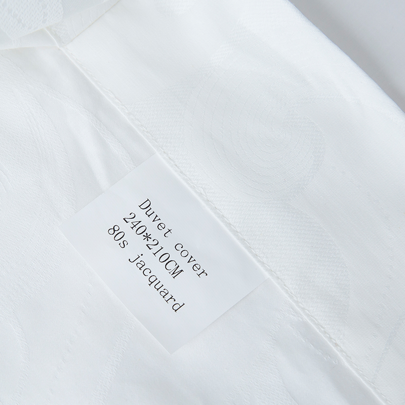 Ny Jacquard 100% Bomull Satin Vit Hotell Linne Sovrum Sängkläder Lakan Set Ny Jacquard 100% Bomull Satin Vit Hotell Linne Sovrum Sängkläder Lakan Set