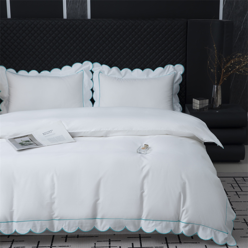 Nytt broderisnitt design 400TC bomull satin sängkläder set Nytt broderisnitt design 400TC bomull satin sängkläder set