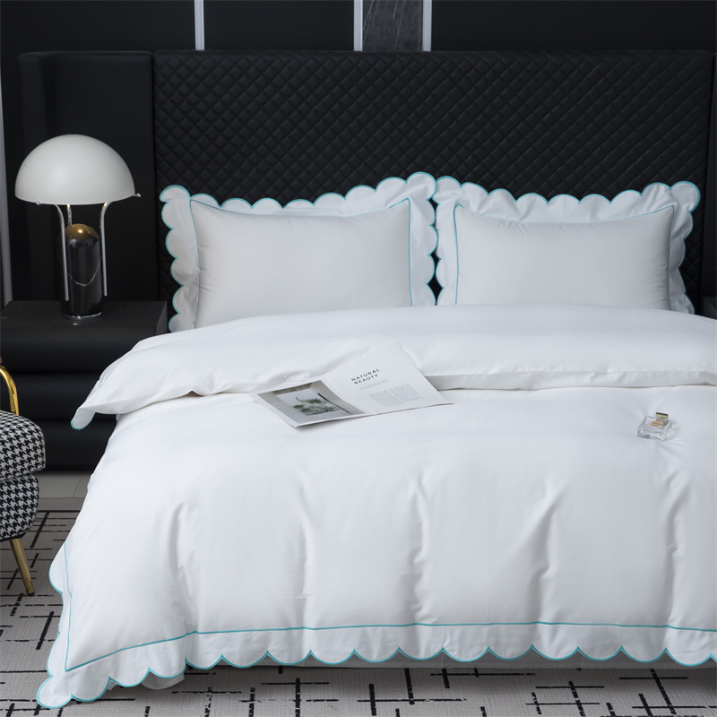 Nytt broderisnitt design 400TC bomull satin sängkläder set Nytt broderisnitt design 400TC bomull satin sängkläder set