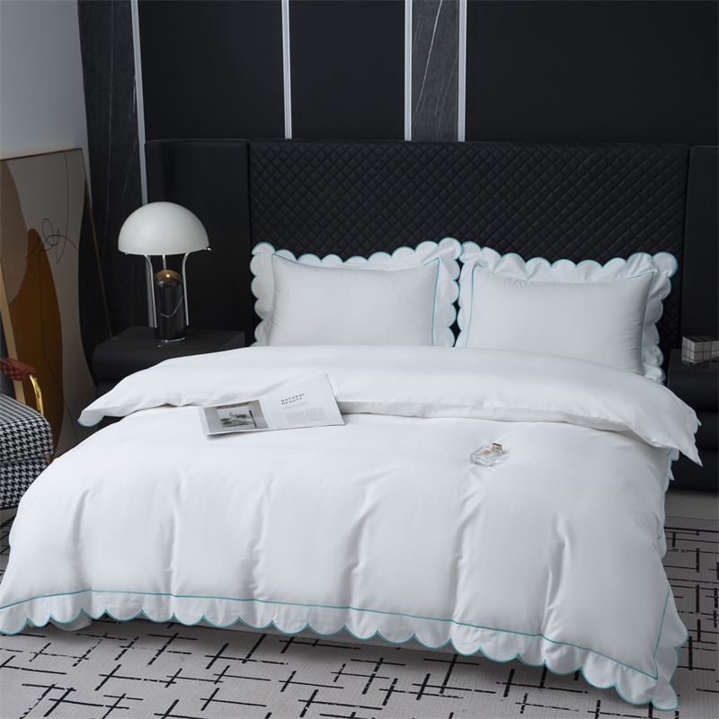 Nytt broderisnitt design 400TC bomull satin sängkläder set Nytt broderisnitt design 400TC bomull satin sängkläder set