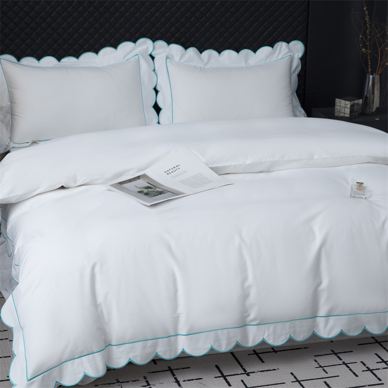 Nytt broderisnitt design 400TC bomull satin sängkläder set Nytt broderisnitt design 400TC bomull satin sängkläder set