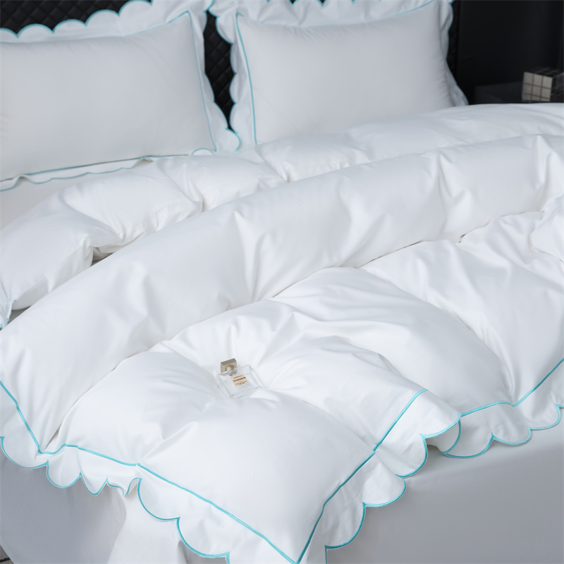 Nytt broderisnitt design 400TC bomull satin sängkläder set Nytt broderisnitt design 400TC bomull satin sängkläder set