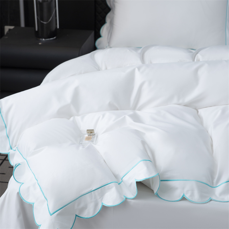 Nytt broderisnitt design 400TC bomull satin sängkläder set Nytt broderisnitt design 400TC bomull satin sängkläder set