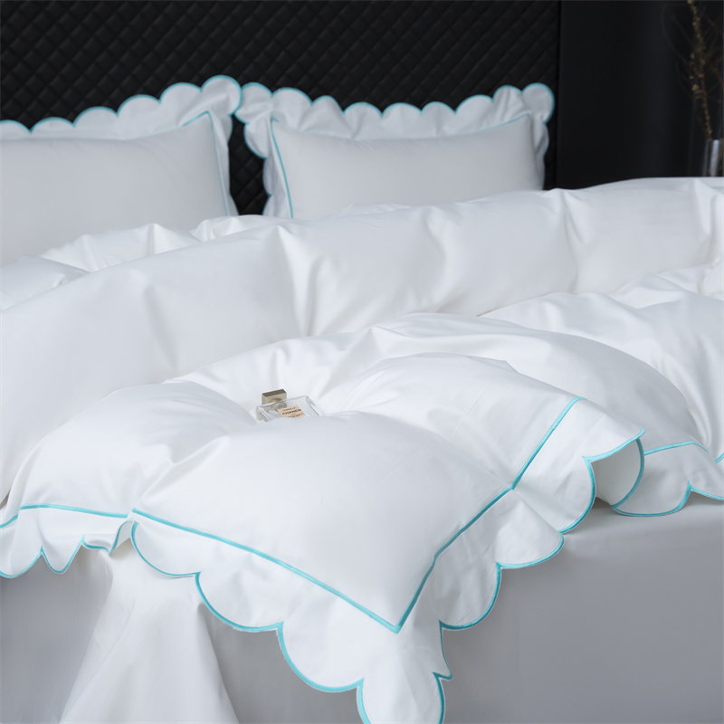 Nytt broderisnitt design 400TC bomull satin sängkläder set Nytt broderisnitt design 400TC bomull satin sängkläder set