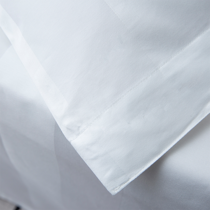 7 cm satin rand slät vit 750TC 100 % bomull för femstjärnigt hotellsängset 7 cm satin rand slät vit 750TC 100 % bomull för femstjärnigt hotellsängset