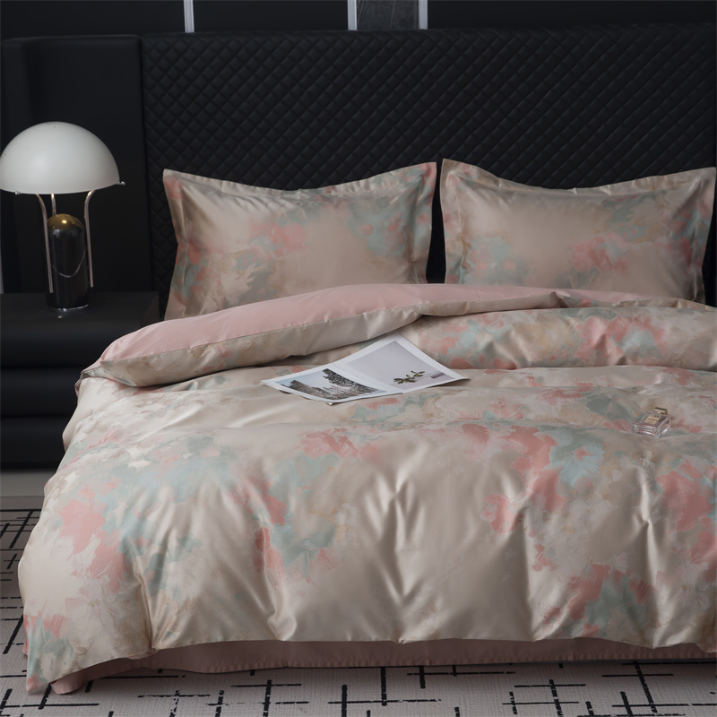 Impressionistiskt garnfärgat Jacquard 80S bomullssängset Impressionistiskt garnfärgat Jacquard 80S bomullssängset