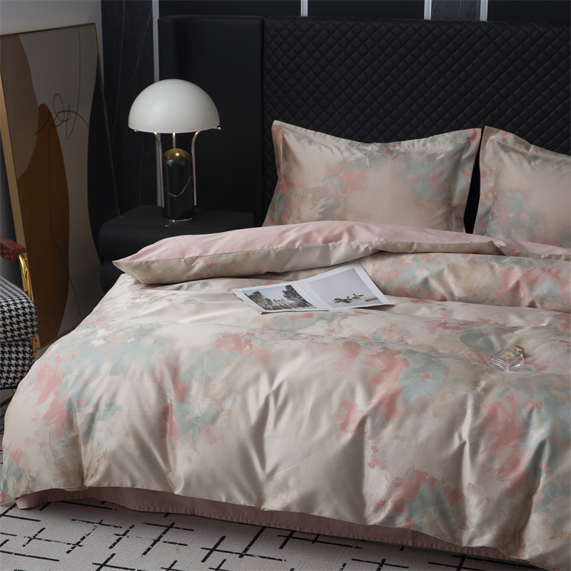 Impressionistiskt garnfärgat Jacquard 80S bomullssängset Impressionistiskt garnfärgat Jacquard 80S bomullssängset