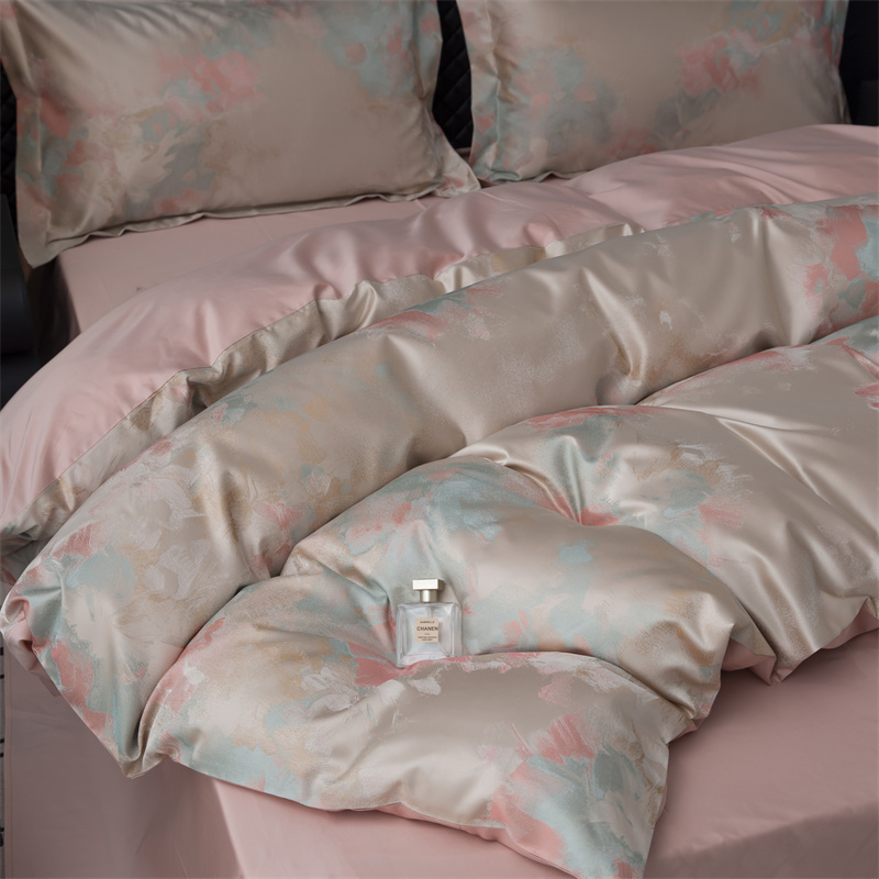 Impressionistiskt garnfärgat Jacquard 80S bomullssängset Impressionistiskt garnfärgat Jacquard 80S bomullssängset