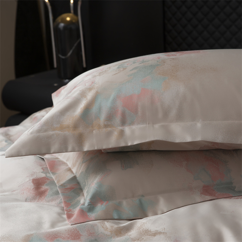 Impressionistiskt garnfärgat Jacquard 80S bomullssängset Impressionistiskt garnfärgat Jacquard 80S bomullssängset