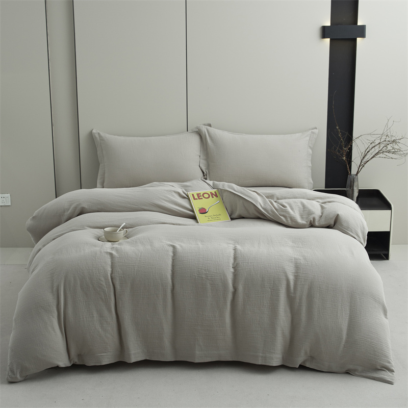 Dubbla lager gasväv 100 % bomullstyg Supermjukt sängset