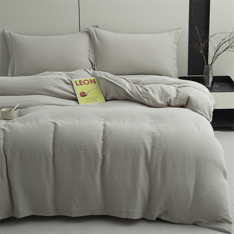 Dubbla lager gasväv 100 % bomullstyg Supermjukt sängset Dubbla lager gasväv 100 % bomullstyg Supermjukt sängset