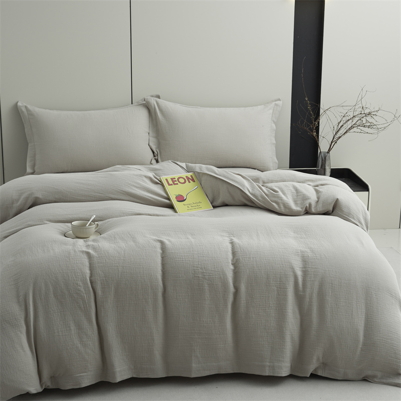 Dubbla lager gasväv 100 % bomullstyg Supermjukt sängset Dubbla lager gasväv 100 % bomullstyg Supermjukt sängset