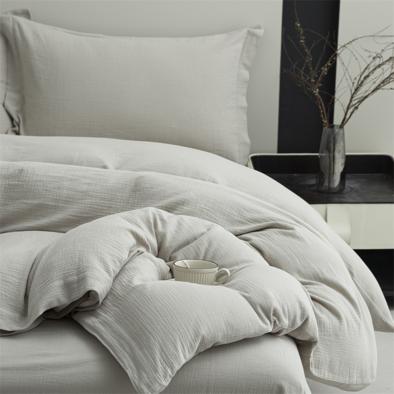 Dubbla lager gasväv 100 % bomullstyg Supermjukt sängset Dubbla lager gasväv 100 % bomullstyg Supermjukt sängset