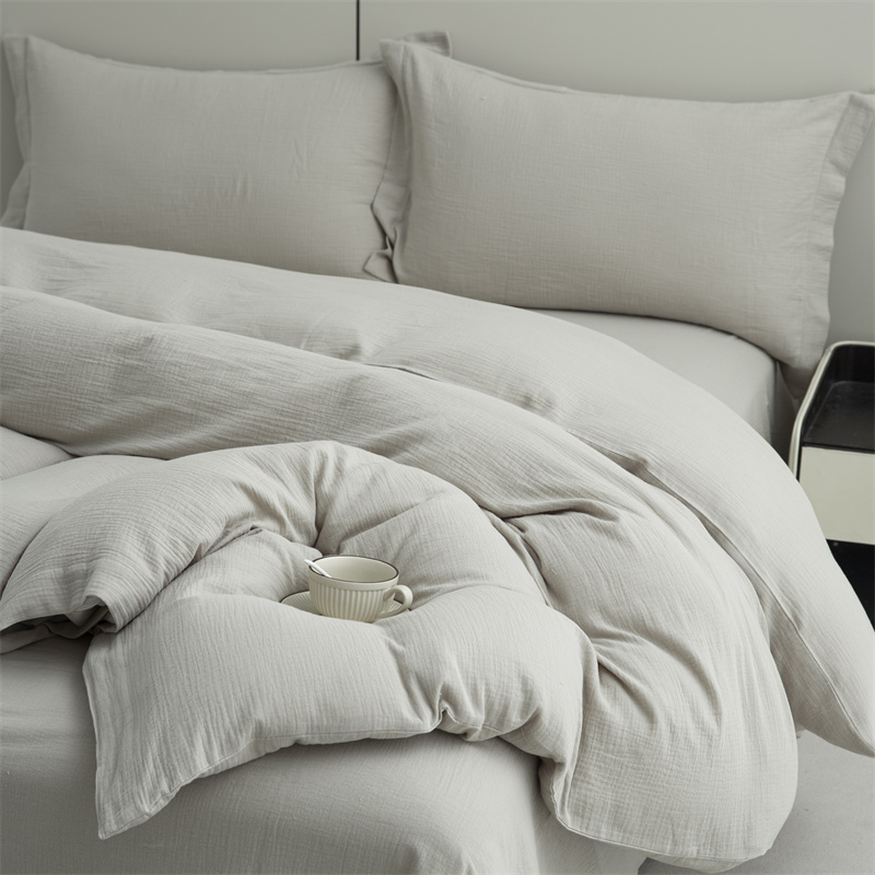 Dubbla lager gasväv 100 % bomullstyg Supermjukt sängset Dubbla lager gasväv 100 % bomullstyg Supermjukt sängset