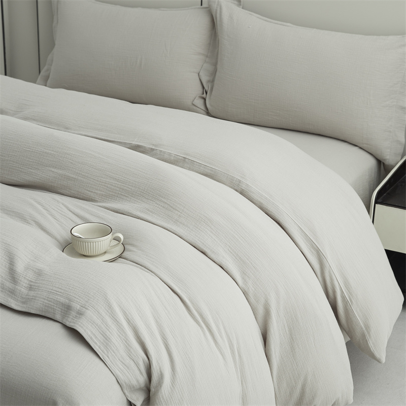 Dubbla lager gasväv 100 % bomullstyg Supermjukt sängset Dubbla lager gasväv 100 % bomullstyg Supermjukt sängset