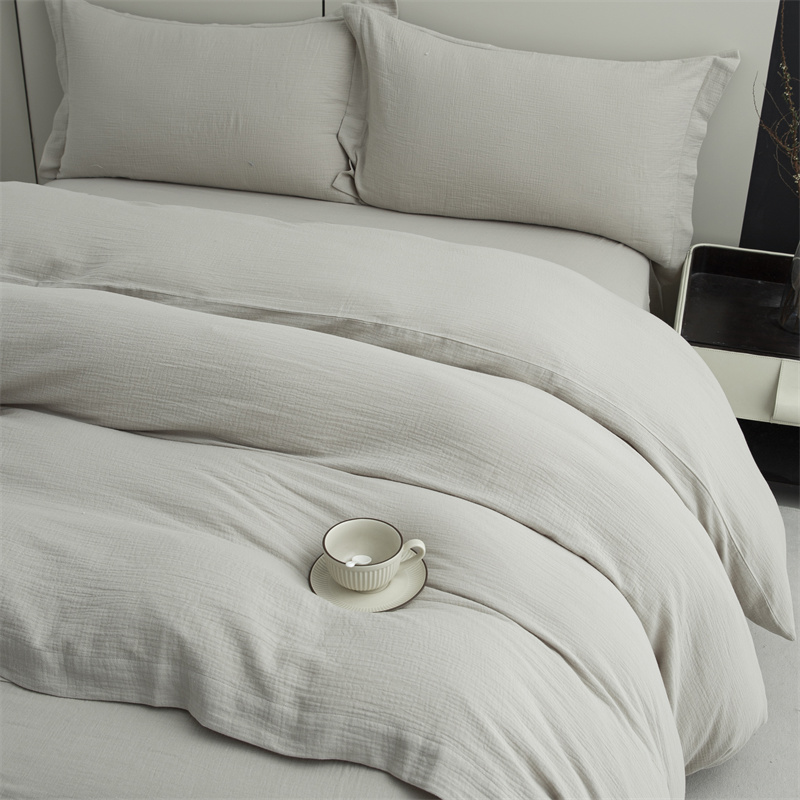 Dubbla lager gasväv 100 % bomullstyg Supermjukt sängset Dubbla lager gasväv 100 % bomullstyg Supermjukt sängset