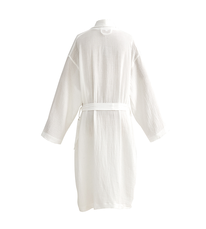 Dubbellagers Gaze Bomullstyg Sjalkrage Hotell Badrock Dubbellagers Gaze Bomullstyg Sjalkrage Hotell Badrock