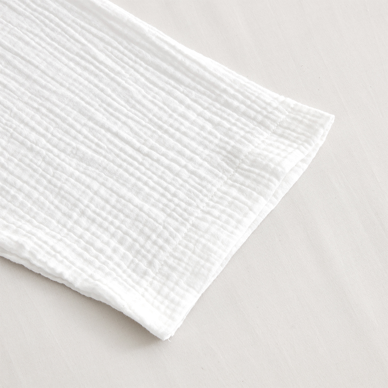 Dubbellagers Gaze Bomullstyg Sjalkrage Hotell Badrock Dubbellagers Gaze Bomullstyg Sjalkrage Hotell Badrock