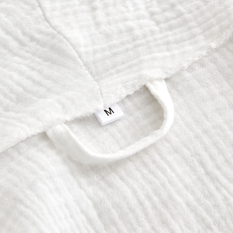 Dubbellagers Gaze Bomullstyg Sjalkrage Hotell Badrock Dubbellagers Gaze Bomullstyg Sjalkrage Hotell Badrock