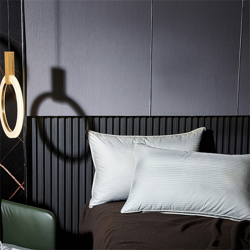 Duck Down tre lager fyllningskudde Sateen Stripe Kudde Duck Down tre lager fyllningskudde Sateen Stripe Kudde
