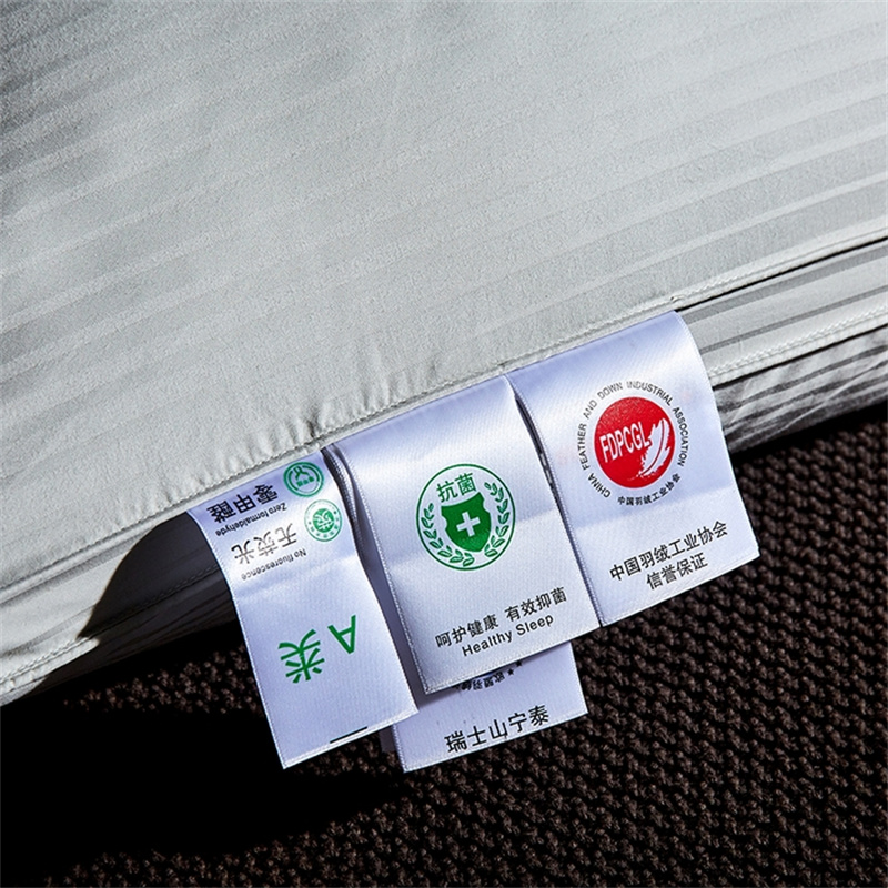 Duck Down tre lager fyllningskudde Sateen Stripe Kudde Duck Down tre lager fyllningskudde Sateen Stripe Kudde