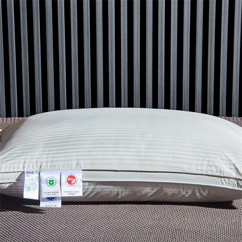 Duck Down tre lager fyllningskudde Sateen Stripe Kudde Duck Down tre lager fyllningskudde Sateen Stripe Kudde