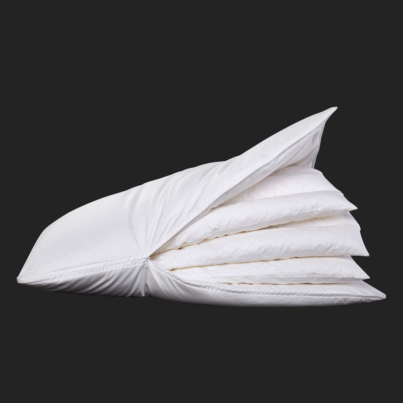 Höjdjusterbar kudde Fem lager Design L-form Lång blixtlåskudde