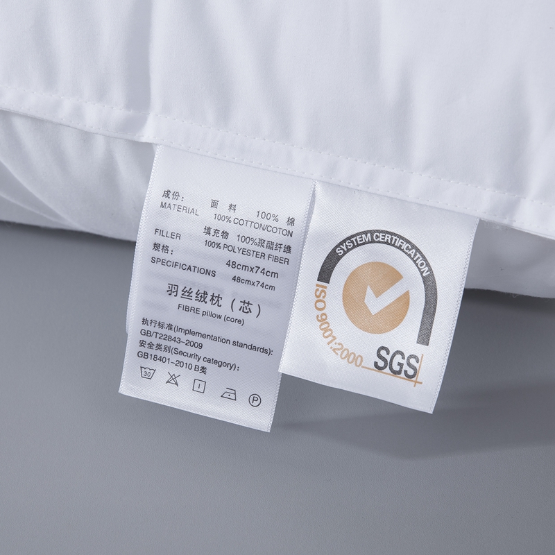 Polyester Tystnad Tyg Mikrofiber fyllningskudde för hotell Polyester Tystnad Tyg Mikrofiber fyllningskudde för hotell