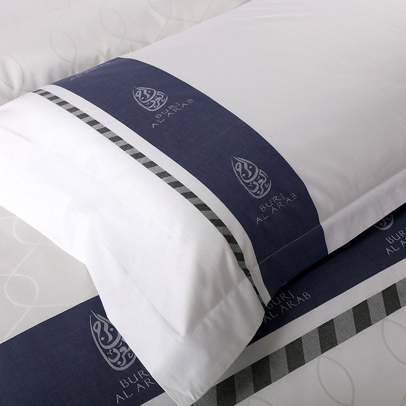 Garnfärgad anpassad logotyp 100% bomull sängkläder set Garnfärgad anpassad logotyp 100% bomull sängkläder set