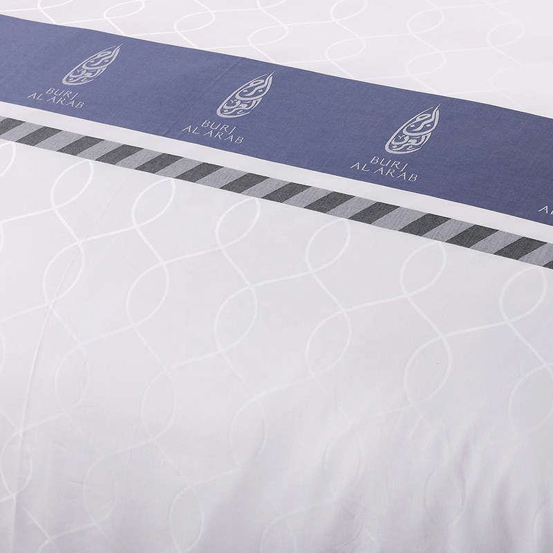 Garnfärgad anpassad logotyp 100% bomull sängkläder set Garnfärgad anpassad logotyp 100% bomull sängkläder set